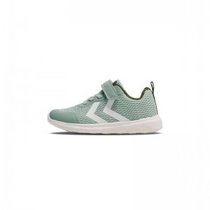 Basket Hummel Actus Recycled Jr Enfant Vert Olive | 176247-795
