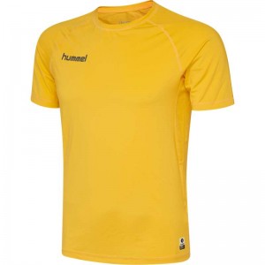 Basket Hummel First Performance Jersey S/S Homme Jaune | 207530-785