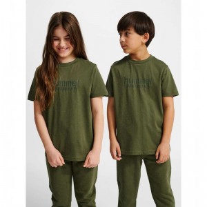 Basket Hummel Jr Base S/S Enfant Vert | 480792-957