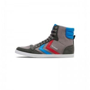 Basket Hummel Slimmer Stadil High Femme Bleu | 343689-180