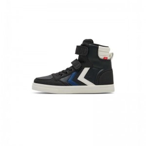 Basket Hummel Slimmer Stadil Leather High Jr Enfant Noir | 562173-281