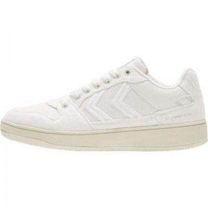 Basket Hummel St. Power Play Canvas Homme Blanche | 170500-789