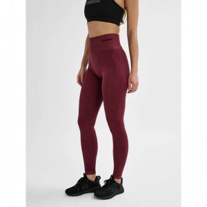 Basket Hummel Tif Seamless High Waist Femme Bordeaux | 933948-793