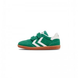 Basket Hummel Victory Suede Ii Enfant Vert | 848729-488
