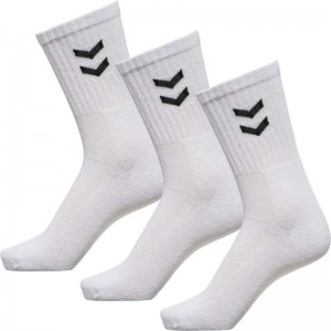Chaussette Hummel 3-pack Basic Femme Blanche | 368213-773