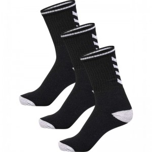 Chaussette Hummel 3-pack Single Stripe Crew Femme Noir | 819665-213
