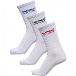 Chaussette Hummel 3-packs Sportswear Homme Blanche | 504124-651