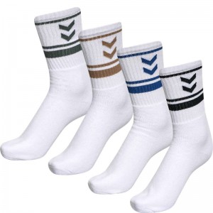 Chaussette Hummel 4 Pack Triple Stripe Crew Femme Noir | 690918-483