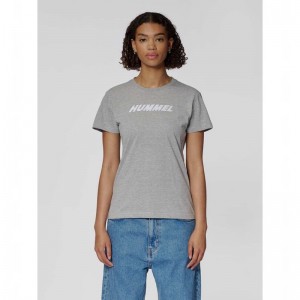 Chaussette Hummel Elemental Logo Cotton Femme Grise | 849094-582