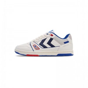 Chaussures De Gym Hummel Power Play Lx-e Homme Blanche | 165120-598