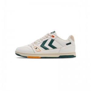 Chaussures De Gym Hummel Power Play Lx-e Homme Blanche | 671779-731