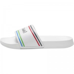 Claquette Hummel Pool Retro Homme Blanche | 749989-631
