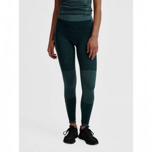 Collant Hummel Clea Seamless Mid Waist Femme Vert | 978668-274