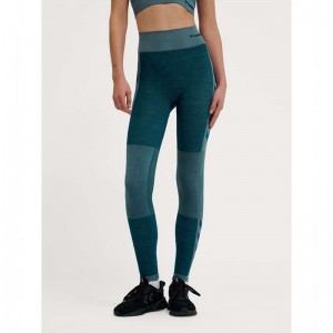Collant Hummel Clea Seamless Mid Waist Femme Bleu | 932816-457