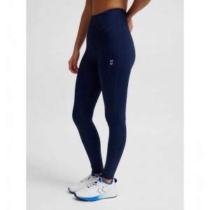 Collant Hummel Fast High Waist Femme Bleu Marine | 298399-121