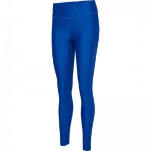 Collant Hummel Fast Mid Waist Femme Bleu | 854957-497