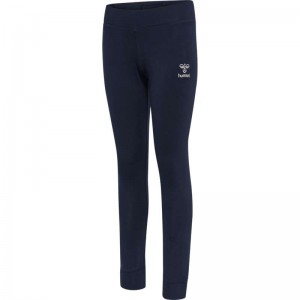 Collant Hummel Move Grid Cotton Enfant Bleu Marine | 611251-573