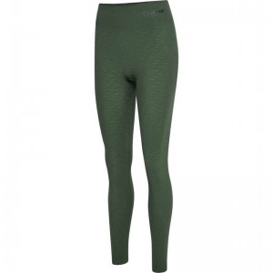 Collant Hummel Mt Focus Seamless Hw Femme Vert | 919179-260