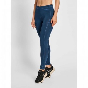 Collant Hummel Mt Mabley Mid Waist Femme Bleu | 574908-084