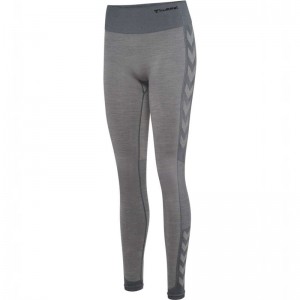 Collant Hummel Mt Shine Seamless Mw Femme Grise | 165873-855