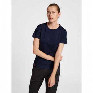 Collant Hummel Red Basic S/S Femme Bleu Marine | 710257-866