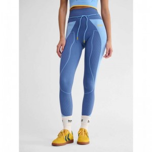 Collant Hummel Seamless High Waist Femme Bleu | 550110-492