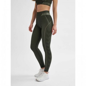 Collant Hummel Te Christel Seamless Mw Femme Vert | 715722-778