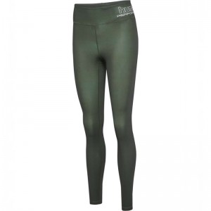 Collant Hummel Te Fundamental Mid Waist Femme Vert | 934204-242
