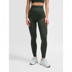 Collant Hummel Tif Seamless High Waist Femme Vert | 351474-059