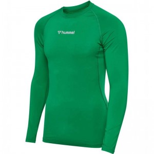 Couche De Base Hummel Bl Performance L/S Homme Vert | 486391-061