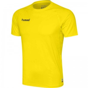 Couche De Base Hummel First Performance Jersey S/S Homme Jaune | 470193-508