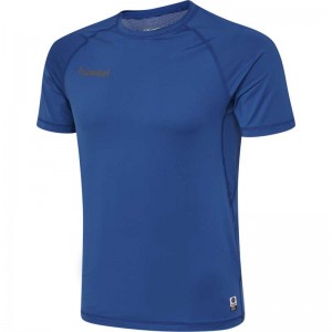 Couche De Base Hummel First Performance Jersey S/S Homme Bleu | 174881-020