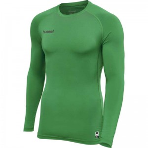 Couche De Base Hummel First Performance Jersey L/S Homme Vert | 543344-331