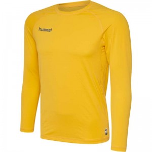 Couche De Base Hummel First Performance Jersey L/S Homme Jaune | 932368-386