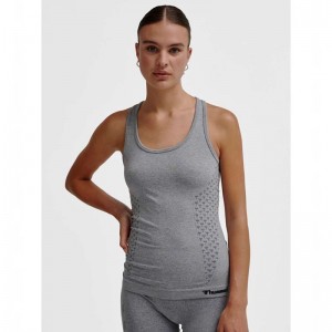 Debardeur Hummel Ci Seamless Femme Grise | 518014-849