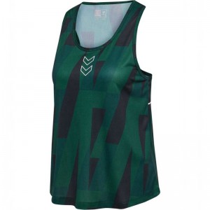 Debardeur Hummel Court Aop Light Weight W Femme Vert | 831609-701