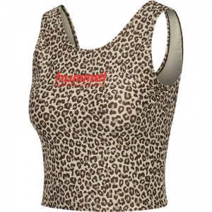 Debardeur Hummel Fast Cropped Femme Leopard | 003606-153
