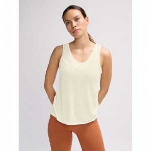 Debardeur Hummel Mt Light Burnout Femme Beige | 591791-378