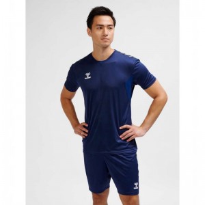 Maillot Hummel Authentic Pl S/S Homme Bleu Marine | 534232-009
