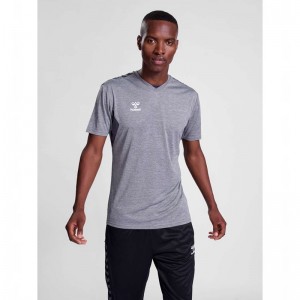 Maillot Hummel Authentic Pl S/S Homme Grise | 443710-391