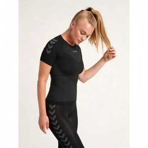 Maillot Hummel First Seamless S/S W Femme Noir | 438987-249