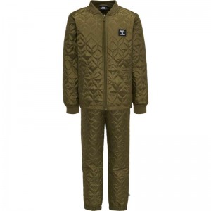 Maillot Hummel Nule Thermo Enfant Vert Olive | 907096-014