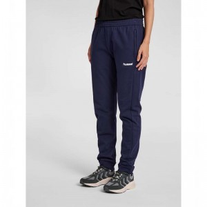 Pantalon Hummel Go Cotton Femme Bleu Marine | 806011-736
