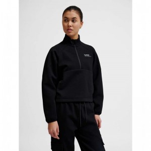 Pantalon Hummel Tech Fleece Boxy Half Zip Femme Noir | 431700-885