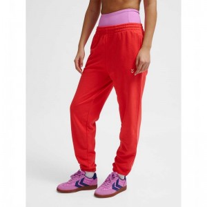 Pantalon Survêtement Hummel Pulse W Femme Rouge | 501116-981
