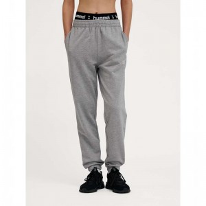 Pantalon Survêtement Hummel Pulse W Femme Grise | 890690-357