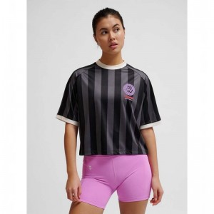Short Hummel Boxy Bee Mine Shirt S/S Femme Noir | 830931-877