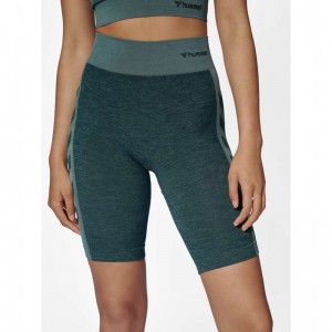 Short Hummel Clea Seamless Cycling Femme Vert | 950622-291