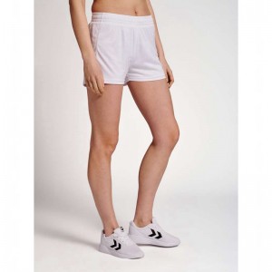 Short Hummel Core Xk Poly Femme Blanche | 527498-197