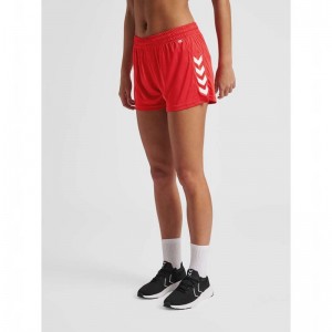Short Hummel Core Xk Poly Femme Rouge | 782337-975